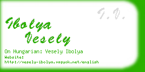 ibolya vesely business card